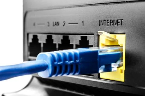 Socket for Internet connection Foto stock