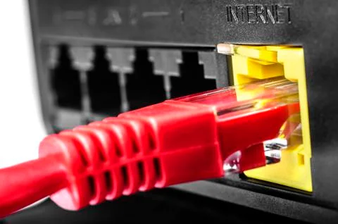 Socket for Internet connection Foto stock