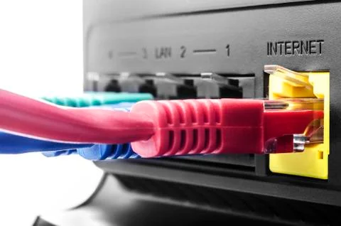 Socket for Internet connection Foto stock