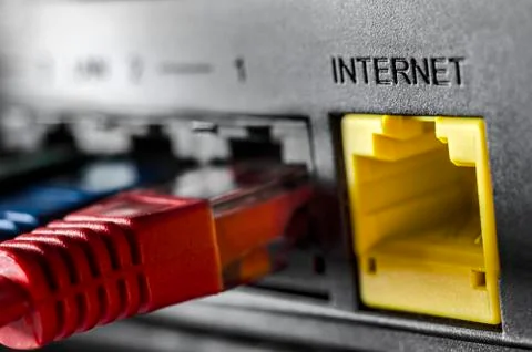 Socket for Internet connection Foto stock
