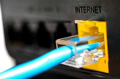 Socket for Internet connection Foto stock