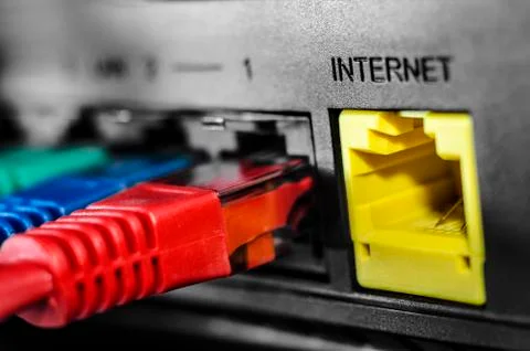Socket for Internet connection Foto stock