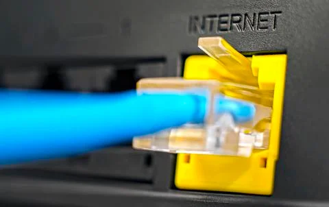 Socket for Internet connection Foto stock