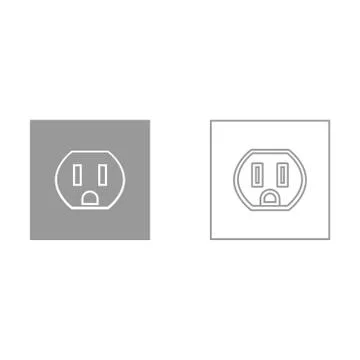 Socket it is black icon . Stock Illustration