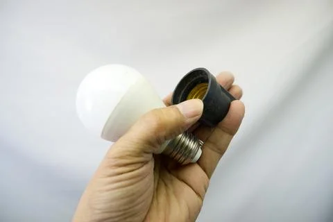 Socket for LED or incandescent bulb Foto stock