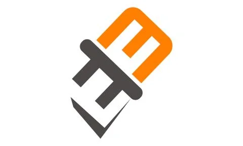 Socket Letter E M Stock-Illustration