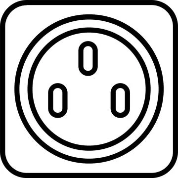 Socket Line Icon Design Stock Illustration