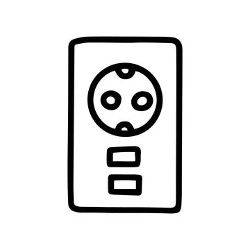 Socket line vector doodle simple icon design Stockillustratie