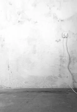 Socket in old room Foto stock