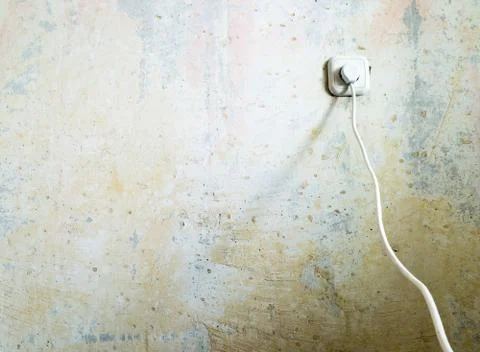 Socket in old room Foto stock