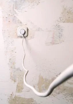 Socket in old room Foto stock