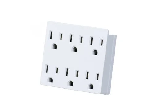 Socket-outlet isolated on white background Foto stock