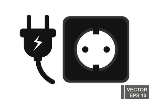 Socket plug. Electricity. Connection. For your design. The icon. Иллюстрация