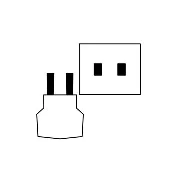 Socket with plug simple illustration Stock Illustration