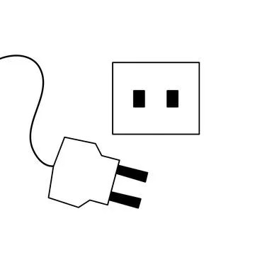 Socket with plug simple illustration Stock Illustration