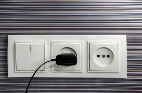 Socket with recharging device Stock Photos