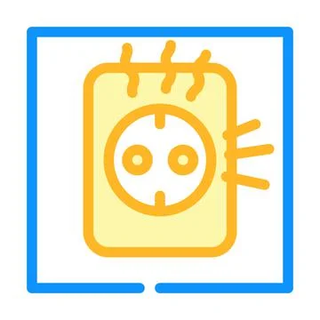 Socket repair color icon vector illustration line Stock Illustration