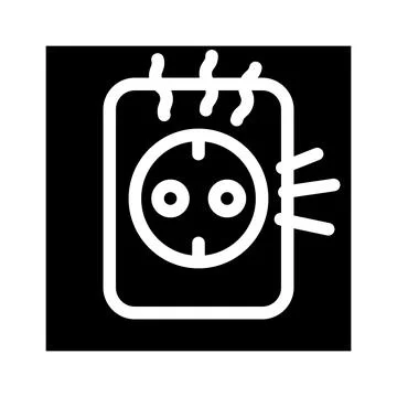 Socket repair glyph icon vector illustration sign Stock Illustration