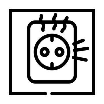 Socket repair line icon vector illustration line Stock Illustration