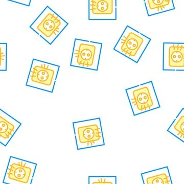 Socket repair vector seamless pattern line Stock Illustration