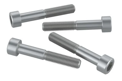 Socket Screws, 3D rendering Stock Illustration