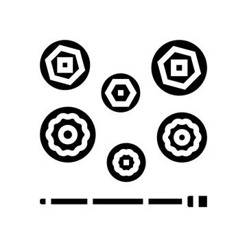 Socket set car repair tool glyph icon vector illustration Stock Illustration