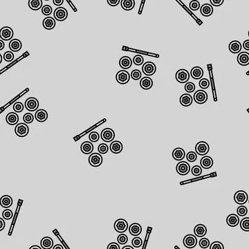 Socket set car repair tool vector seamless pattern Stock Illustration