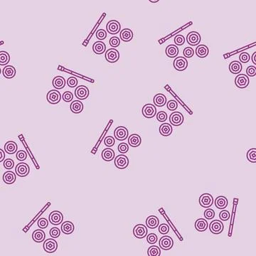 Socket set car repair tool line seamless pattern Stock Illustration