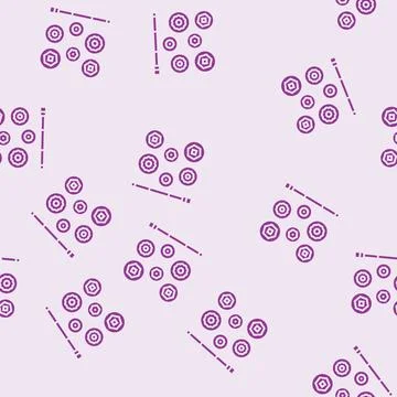 Socket set car repair tool glyph seamless pattern Stock Illustration