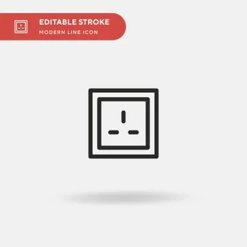 Socket Simple vector icon. Illustration symbol design template for web mobile Stock Illustration