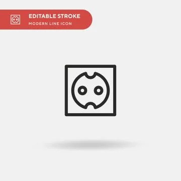 Socket Simple vector icon. Illustration symbol design template for web mobile 스톡 일러스트