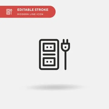 Socket Simple vector icon. Illustration symbol design template for web mobile Stockillustratie