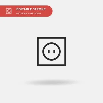 Socket Simple vector icon. Illustration symbol design template for web mobile Stockillustratie