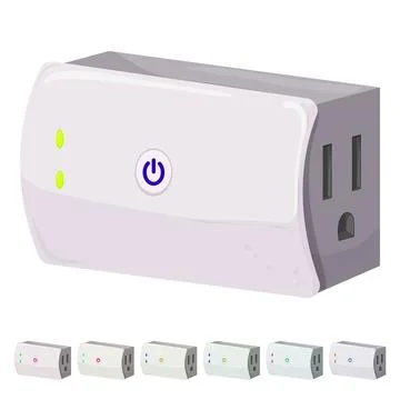 Socket smar plug cartoon vector graphic Stock Illustration