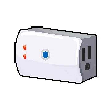 Socket smar plug pixel art vector illustration Illustrazione stock