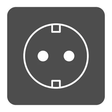 Socket solid icon. Electrical vector illustration isolated on white. Power glyph 스톡 일러스트