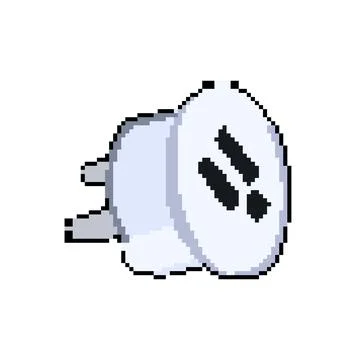 Socket travel adapter pixel art vector illustration Stock Illustration