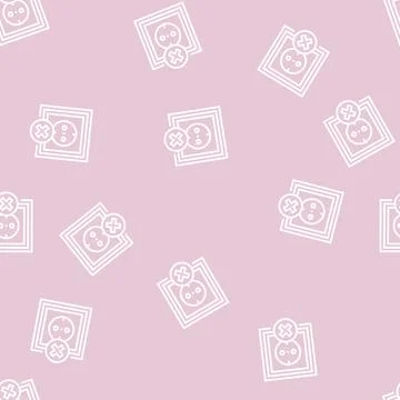 Socket use prohibition kids line seamless pattern Stock-Illustration
