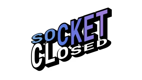 SOCKET vs CLOSED, 3D Text Animation in Isometric View with Opposite Word Motion Video stock 314264032