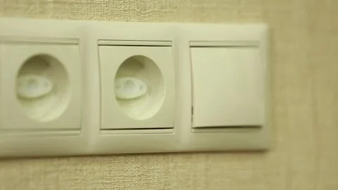 The socket on the wall 2 Stock Footage 320416684