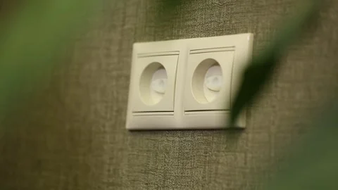 The socket on the wall 3 Stock Footage 320416687