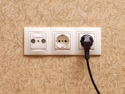 Socket on the wall Stock Photos