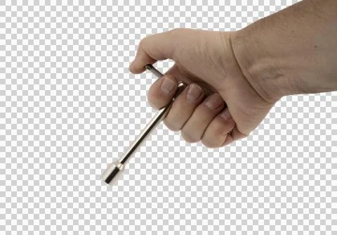 A socket wrench in the hand of a man on a transparent background Stock Photos