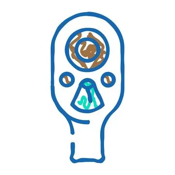 Socket wrench icon doodle illustration Stock Illustration