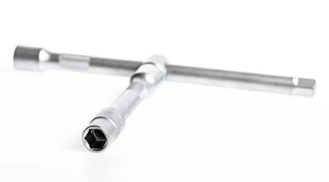 Socket wrench isolated on white background. Set of tools isolated on white Stock Photos