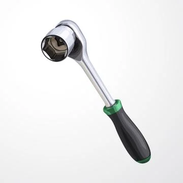 Socket wrench isolated on white Stock Illustration