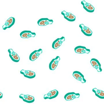 Socket wrench isometric icon seamless pattern Stock Illustration