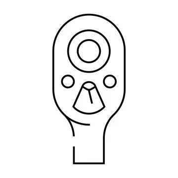 Socket wrench line icon vector illustration Stock Illustration