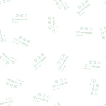 Socket wrench tool glyph seamless pattern Stock Illustration
