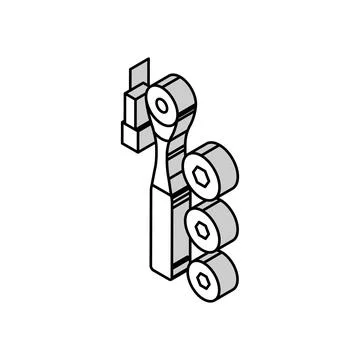 Socket wrench tool isometric icon vector illustration Stock Illustration